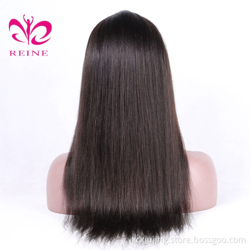Factory Wholesale Good Price Unprocessed REINE Raw Indian Hair Straight 13*4 HD Lace Frontal Wig Human Hair Lace Frontal Wig